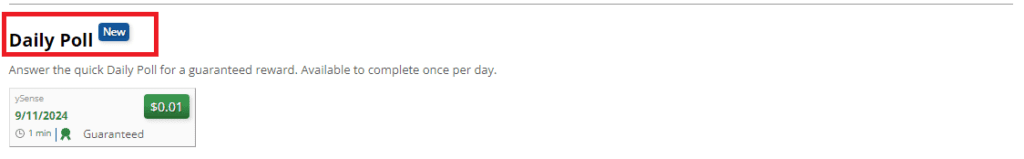 ySense Daily Polls